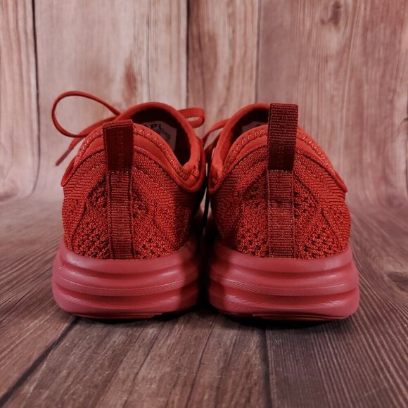 APL Womens Size 6.5 Techloom Phantom Red Knit Lace Up Running Shoes - Picture 11 of 14